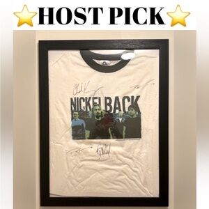 2007 Nickelback Autograph Whole Band Signed Vintage 2003 Music Concert T-Shirt